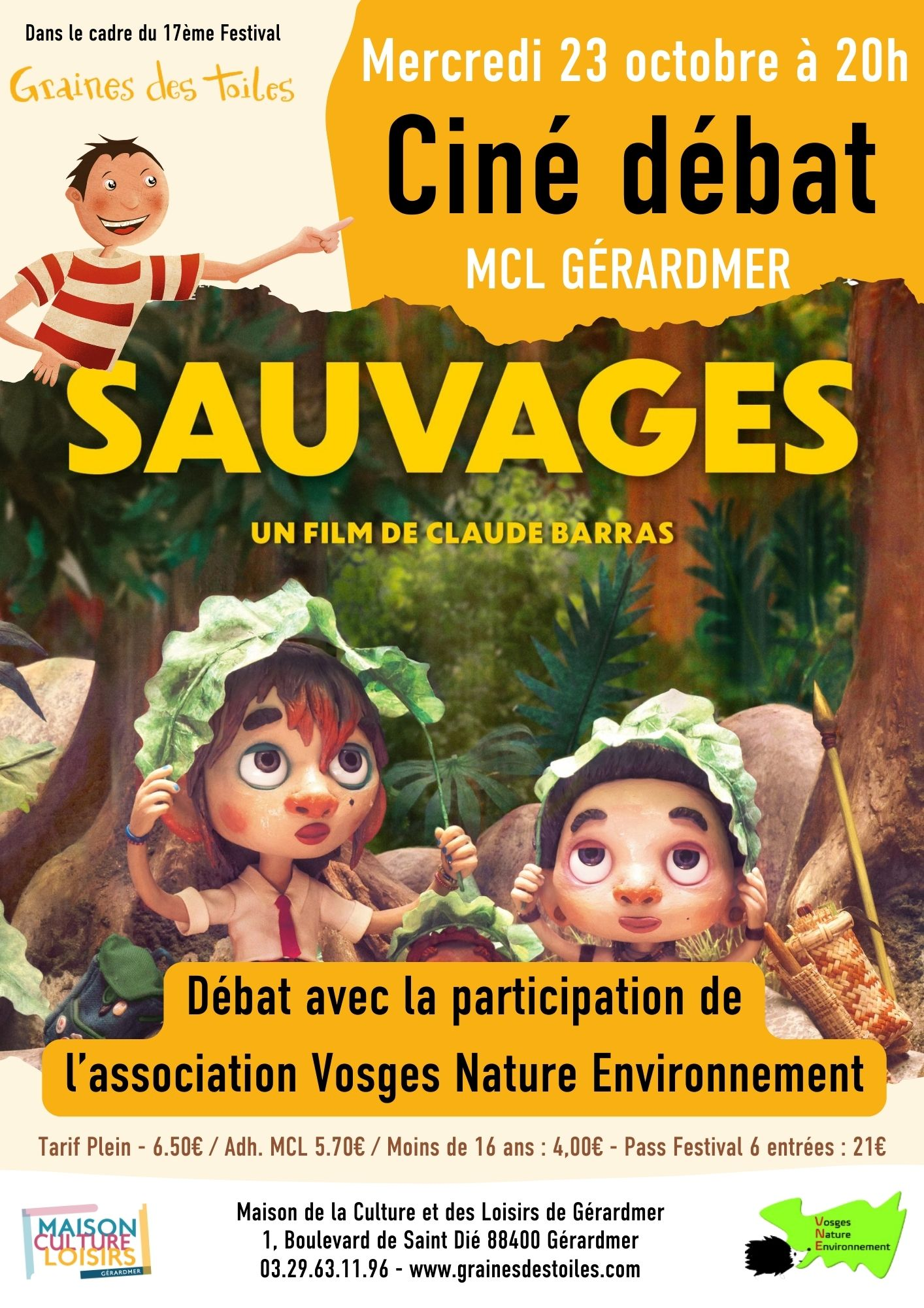 Ciné-débat : Sauvages au festival Graines de toiles à Gérardmer